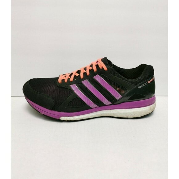 Adidas Adizero Black / Purple Women's Tempo 7 Boost Running Shoes Size 10 M(B) - Picture 1 of 7